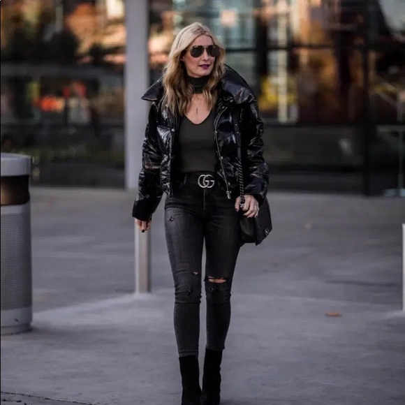 LPA 600 puffer jacket coat patent leather XS - Picture 4 of 9